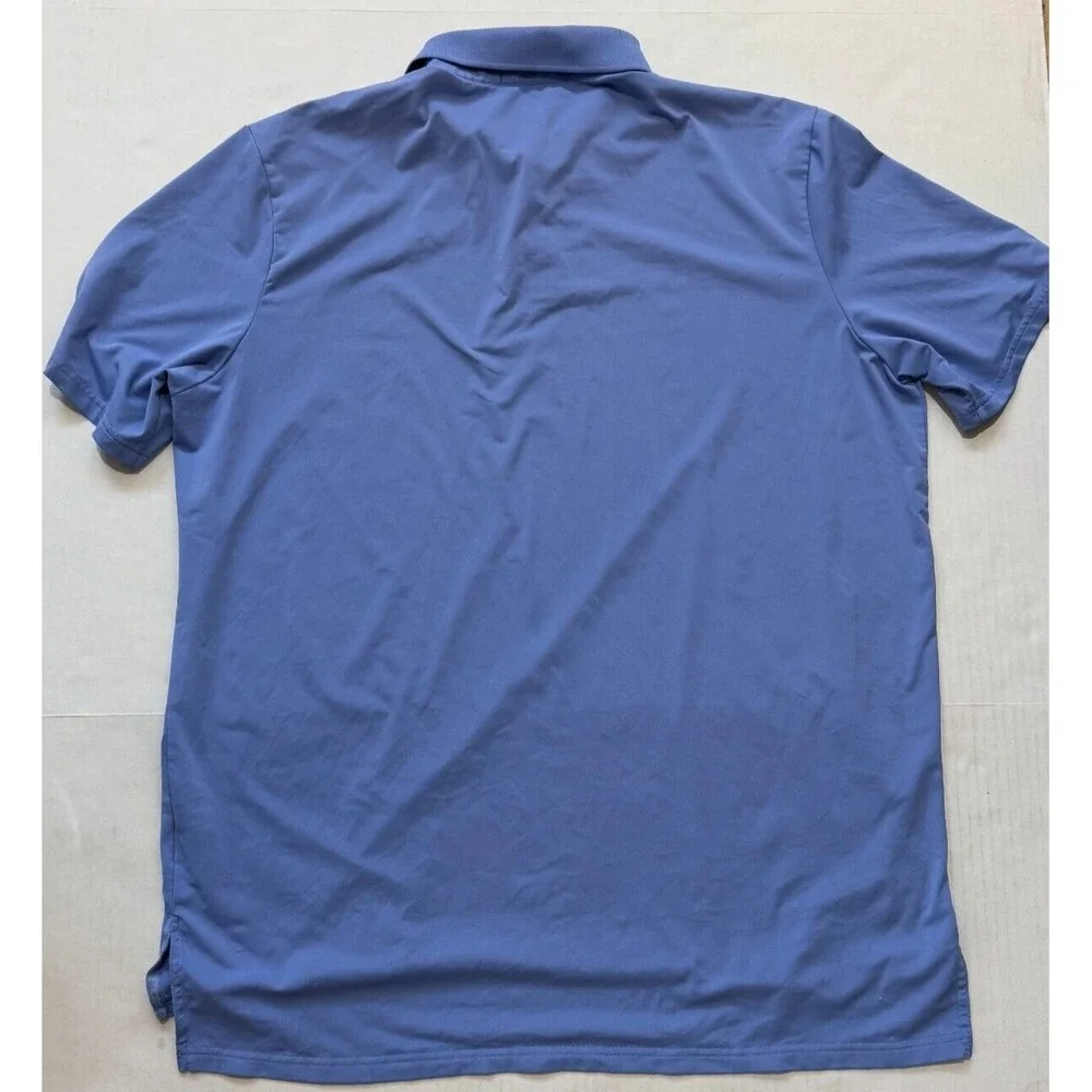RLX Ralph Lauren Men's Blue Polyester Men's Polo Shirt Short Sleeve Size X-Large